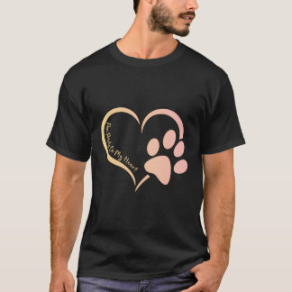 Camiseta Impresiones De Papel De Perro Rosa Amarillo En Mis