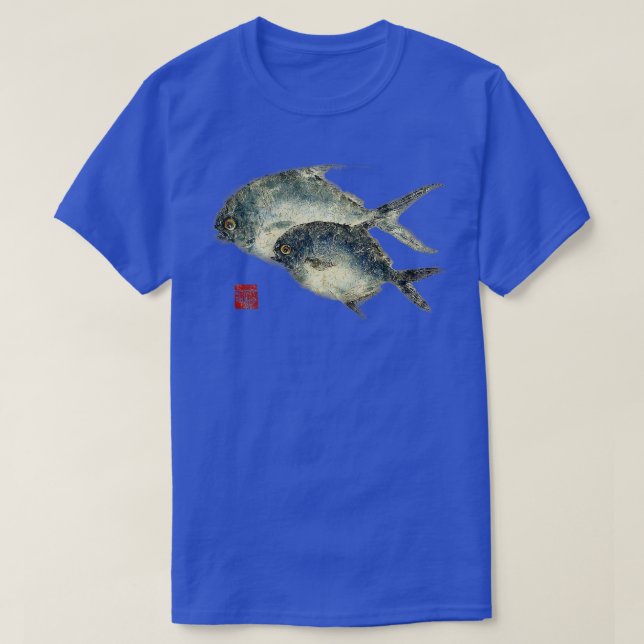 Camiseta Impresiones de pescado Arte original Gyotaku Flori (Diseño del anverso)
