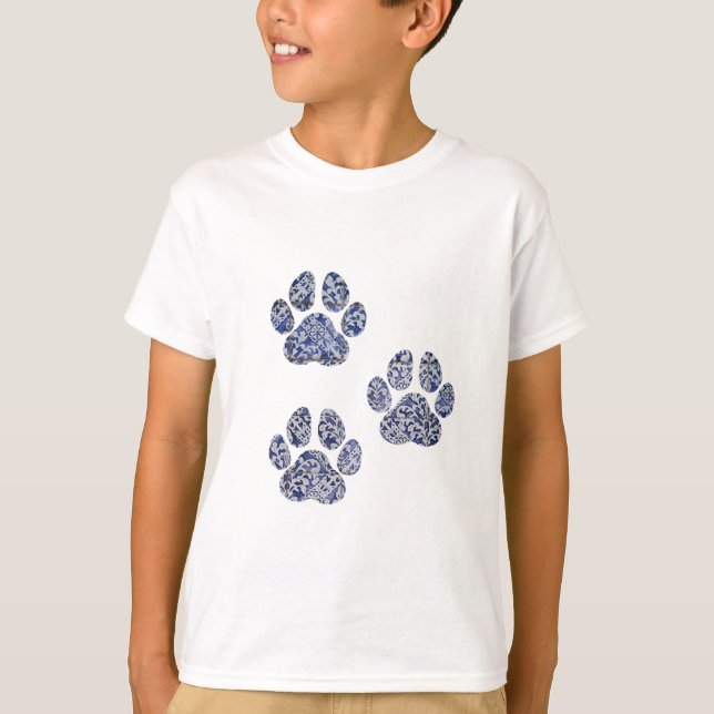 Camiseta Impresiones de pintas de perro - Baldosas portugue (Anverso)