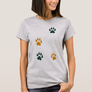 Camiseta Impresiones de pintura de gato vintage - Huellas d