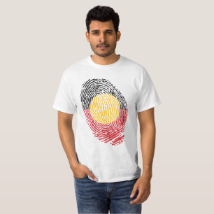 Camiseta Impresiones digitales de Australia aborigen