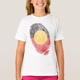 Camiseta Impresiones digitales de Australia aborigen