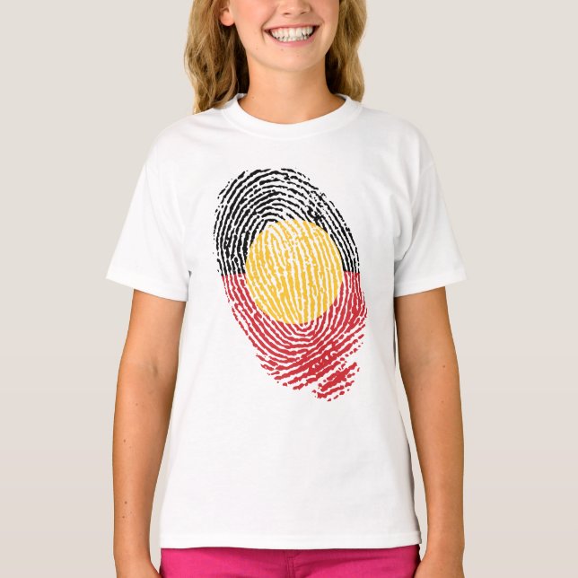 Camiseta Impresiones digitales de Australia aborigen (Anverso)