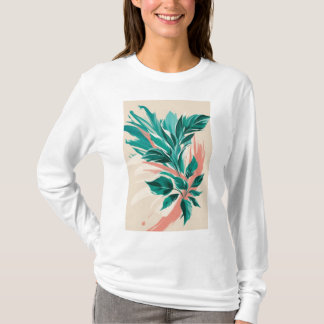 Camiseta Impresiones florales en negrita y sobredimensionad