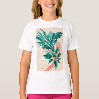 Camiseta Impresiones florales en negrita y sobredimensionad