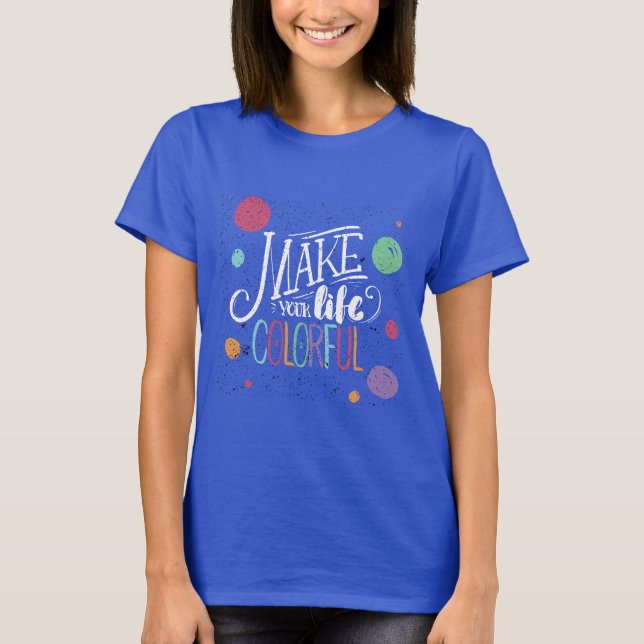 Camiseta Impresiones positivas de mensajes con diseños artí (Anverso)
