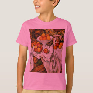 Camiseta Impresionismo de la impresión de manzanas y naranj