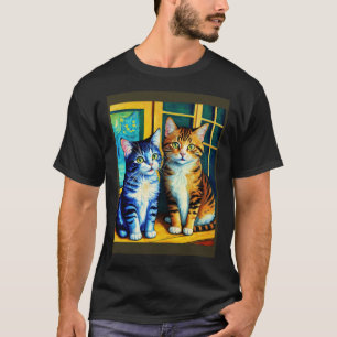 Camiseta Impresionismo del gato impresionista surrealista