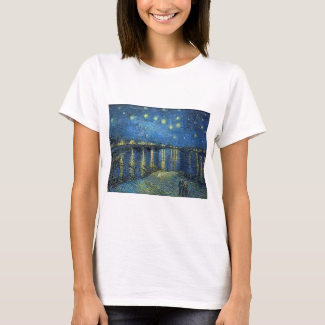 Camiseta Impresionismo Vincent Van Gogh Starry Starry Night (Anverso)