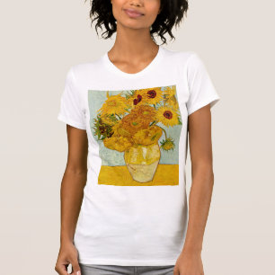 Camiseta Impresionista de Vincent Van Gogh 12 Sunflowers
