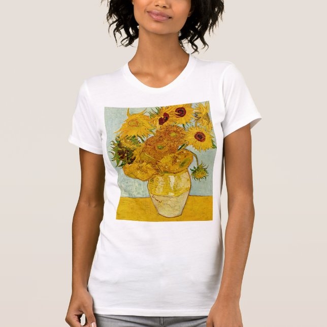Camiseta Impresionista de Vincent Van Gogh 12 Sunflowers (Anverso)