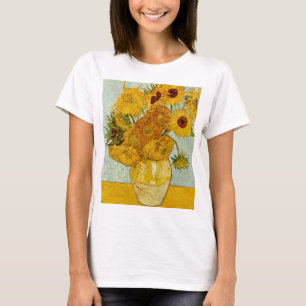 Camiseta Impresionista de Vincent Van Gogh 12 Sunflowers