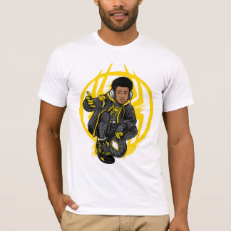 Camiseta Impreso en negro sobredimensionado