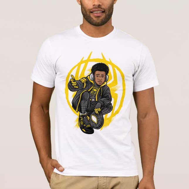 Camiseta Impreso en negro sobredimensionado (Anverso)