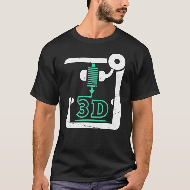Camiseta Impresora 3d Código Cnc G Impresora 3d (Anverso)