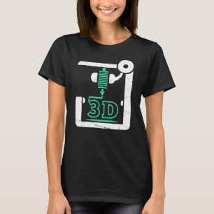 Camiseta Impresora 3d Código Cnc G Impresora 3d