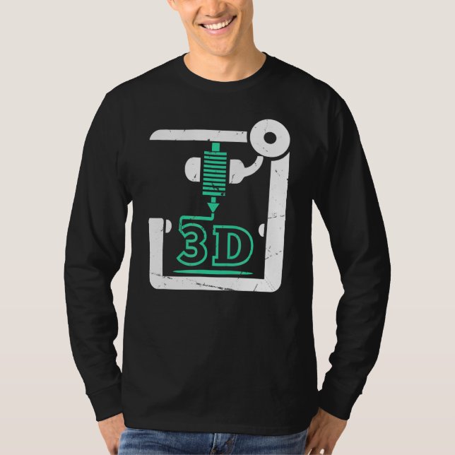 Camiseta Impresora 3d Código Cnc G Impresora 3d (Anverso)