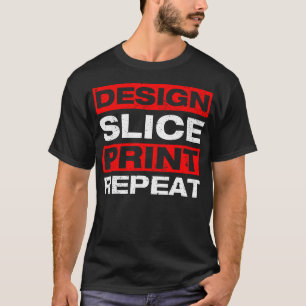 Camiseta Impresora 3D de diseño en rebanadas impresión 3D