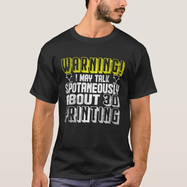 Camiseta Impresora 3D de impresión 3D retro 4 (Anverso)