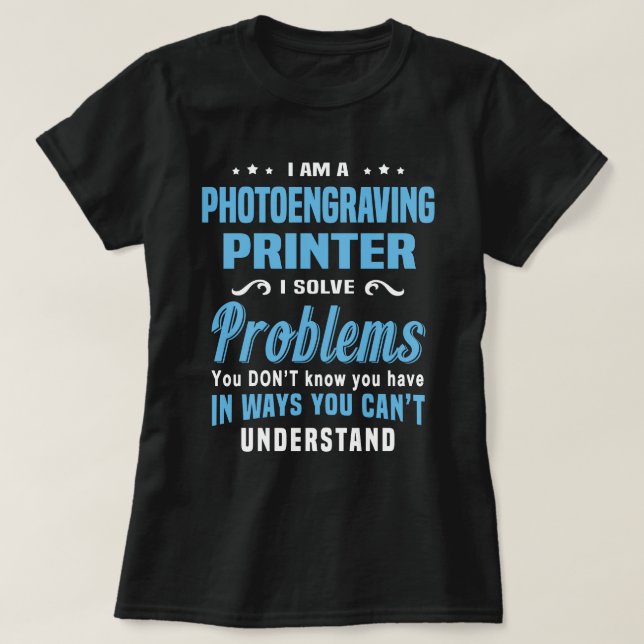 Camiseta Impresora de fotograbado (Diseño del anverso)