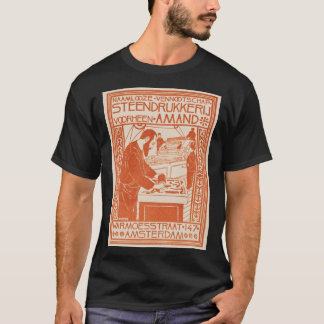 Camiseta Impresora maestra vintage holandesa