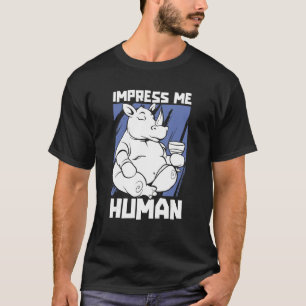 Camiseta Impress Me Human Wildlife Chubby Animal Rhinocero