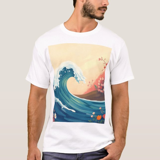 Camiseta Impressionistic Ocean Wave (Anverso)