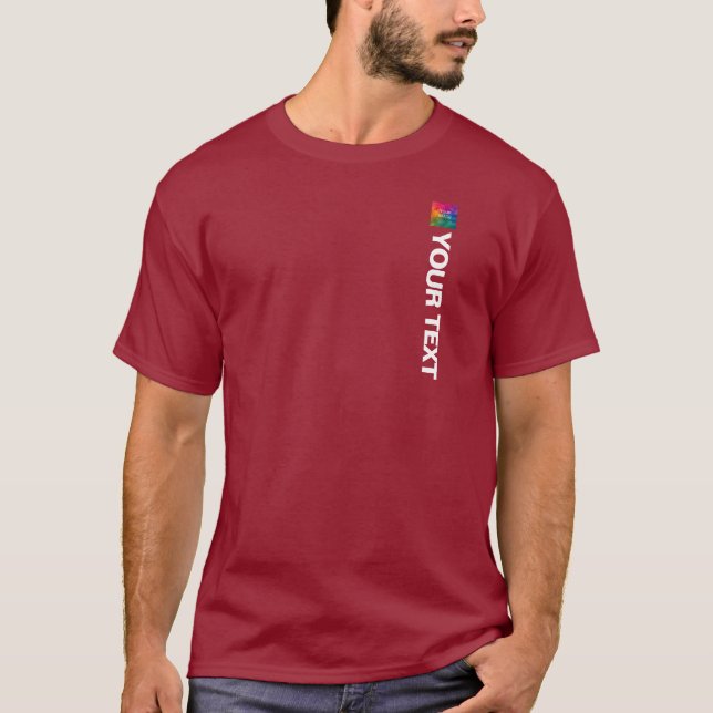 Camiseta Imprima sus fotos o logotipos a doble cara (Anverso)