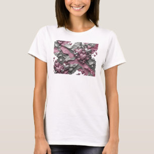 Camiseta Imprimación de moda de arte abstracto rosa juguetó