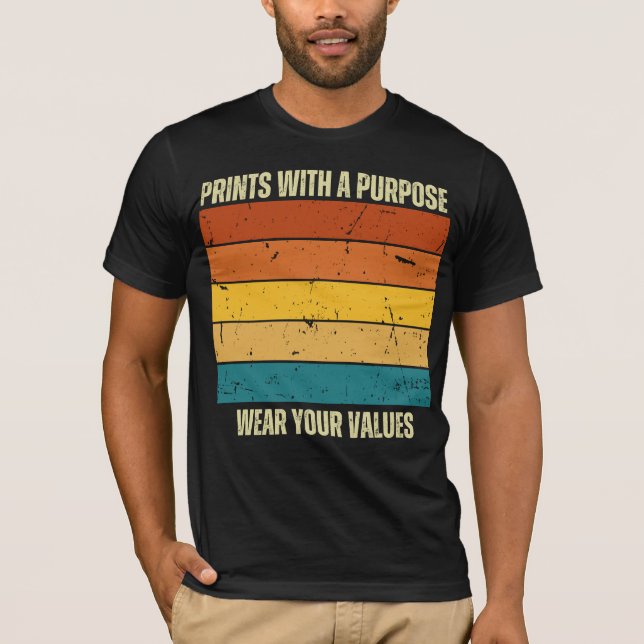 Camiseta Imprime con un propósito, usa tus valores (Anverso)