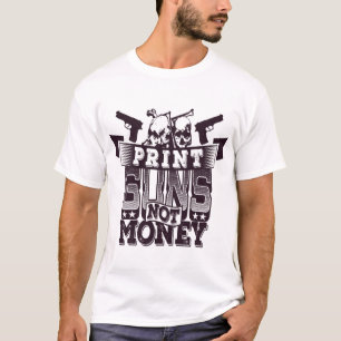 Camiseta Imprimir Armas No Dinero Pro 2A Derechos De Armas
