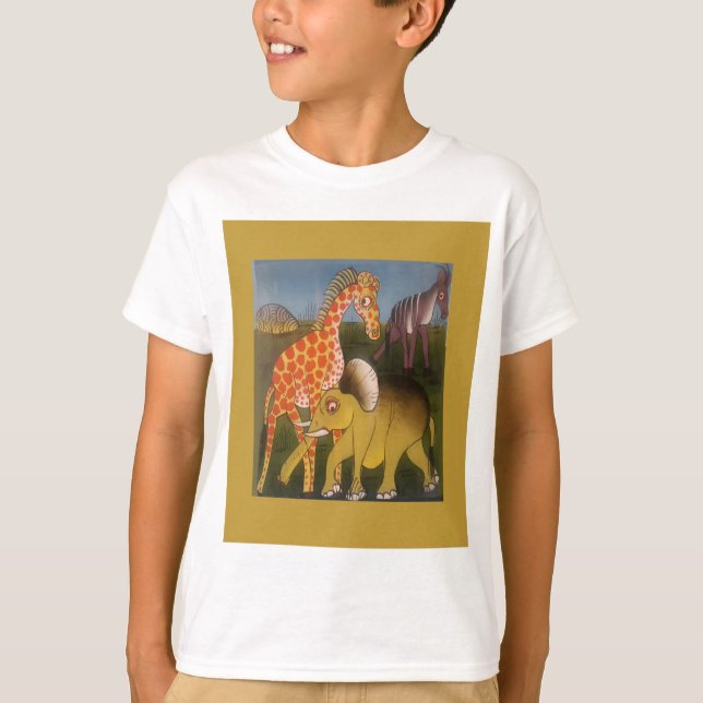 Camiseta Imprimir arte de trío africano (Anverso)