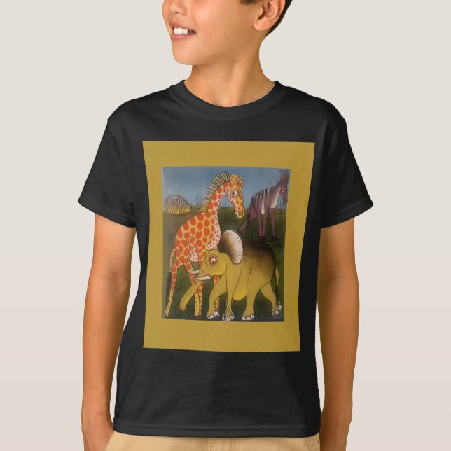 Camiseta Imprimir arte de trío africano (Anverso)