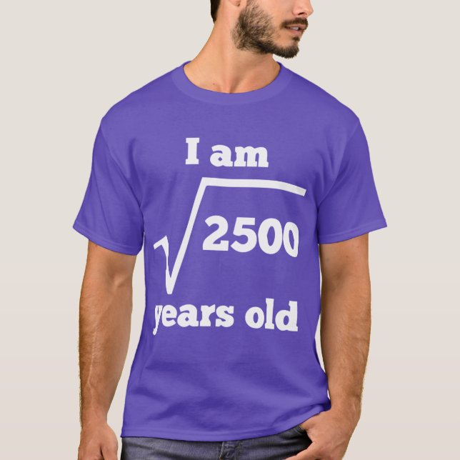 Camiseta Imprimir con 50 años de antigüedad Raíz cuadrada G (Anverso)