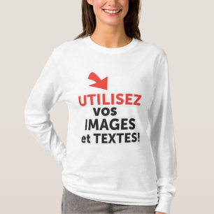 Camiseta Imprimir sus diseños en línea DIY en Francés