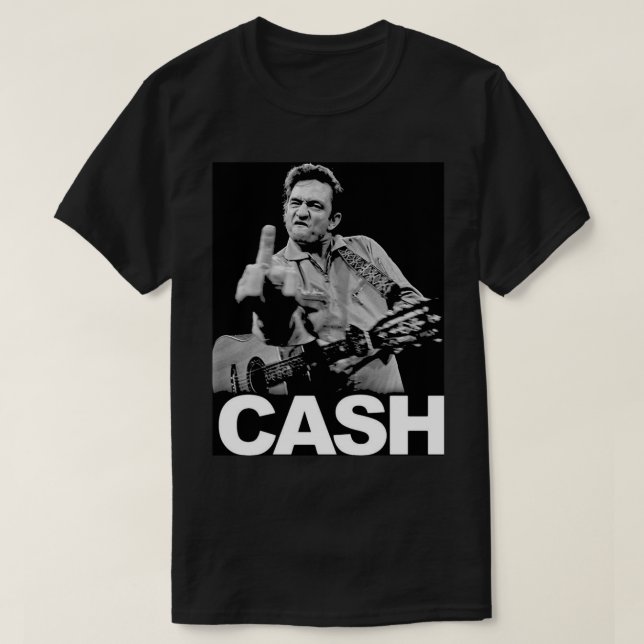 Camiseta Imprimir tablero de arte de Johnny Cash (Diseño del anverso)