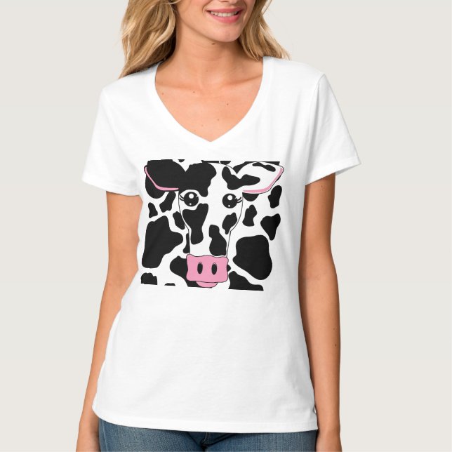 Camiseta Imprimir vaca y vaca (Anverso)