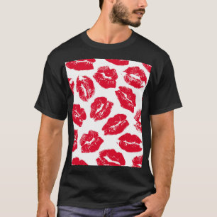 Camiseta Imprint Kiss Red Lips: Vieja sin Marea