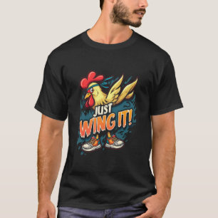 Camiseta ¡IMPROVISAR! Gallina Divertida
