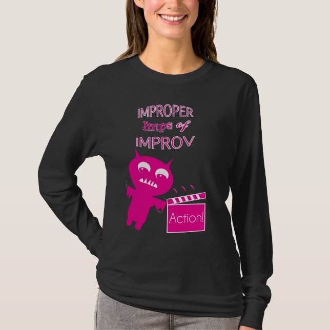Camiseta imps incorrectos de la manga larga del (Anverso)