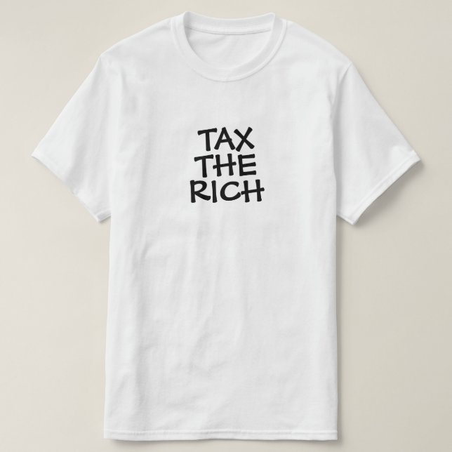 Camiseta Impuesto a los ricos o a tu texto (Diseño del anverso)