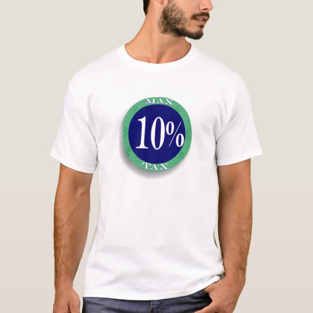 Camiseta Impuesto máximo, IVA, seguro nacional el 10% (Anverso)