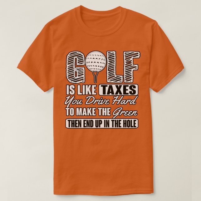 Camiseta Impuestos al golf (Diseño del anverso)