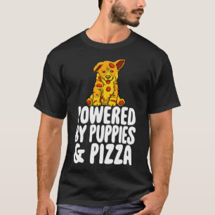 Camiseta Impulsadas por Cachorros y Pizza Graciosas Mujeres