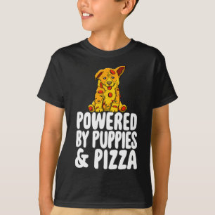 Camiseta Impulsadas por Cachorros y Pizza Graciosas Mujeres