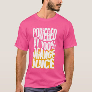 Camiseta Impulsado por 100 Naranjas Juice, Funny Naranja Ju