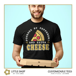 Camiseta Impulsado por Amantes de la Pizza de Pepperoni y Q