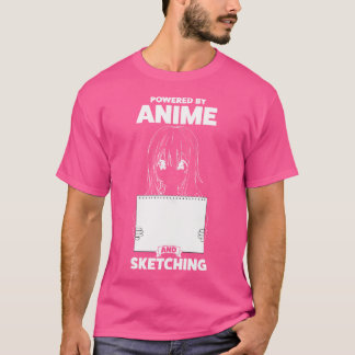 Camiseta Impulsado Por Anime Y Esbozo De Anime