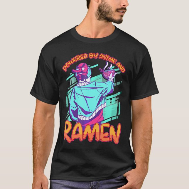 Camiseta Impulsado Por Anime Y Ramen Anime (Anverso)