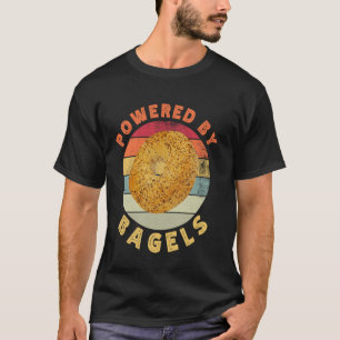 Camiseta Impulsado por Bagels Divertido Retro Amante de la 